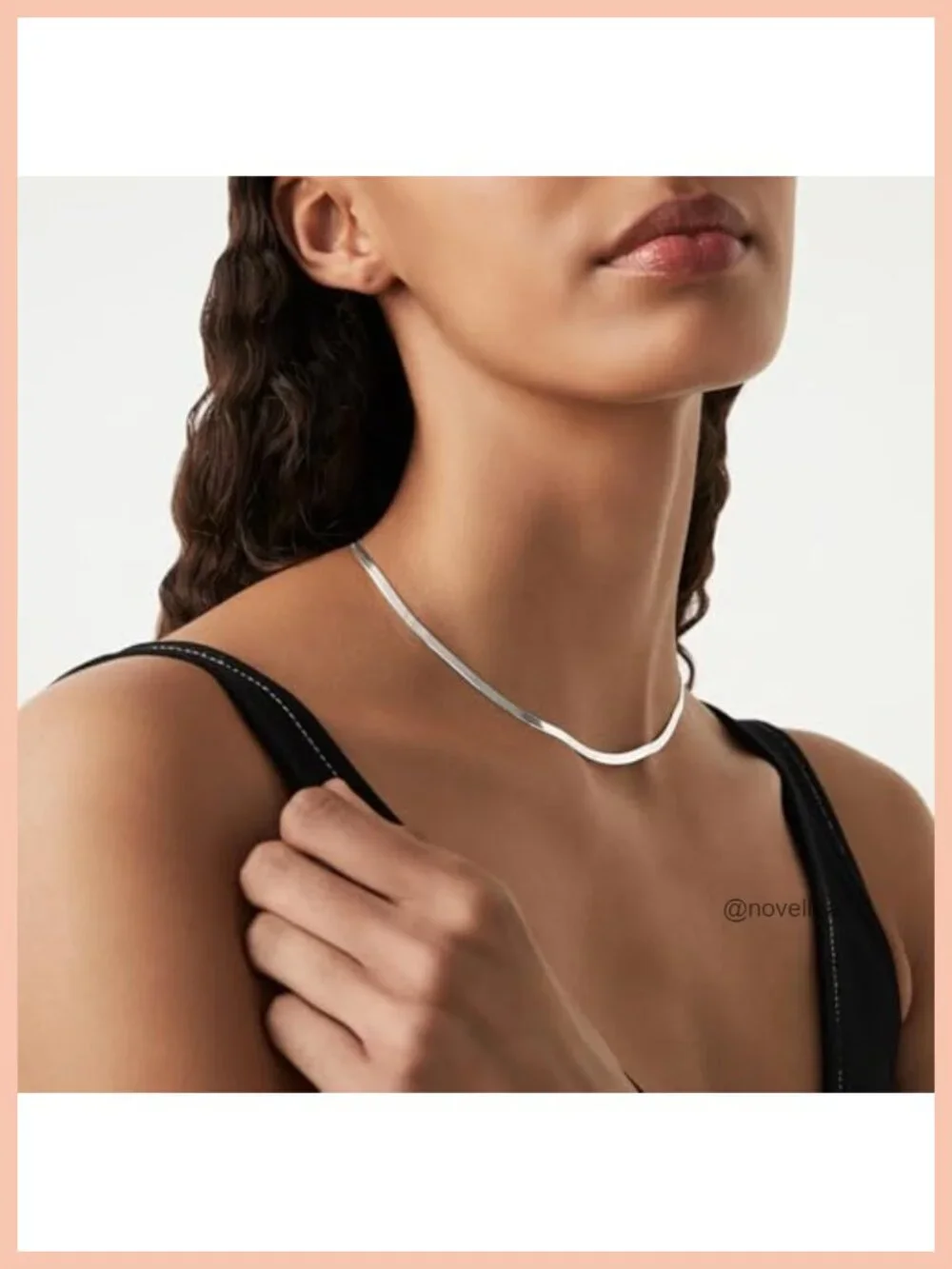 3 Piece Layered Necklace Set, 925 Sterling Silver Plated Brass Herringbone Rope